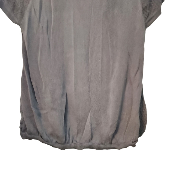 Andrea Jovine  blue opened front mesh knitted cardigan sweater - Picture 5 of 8